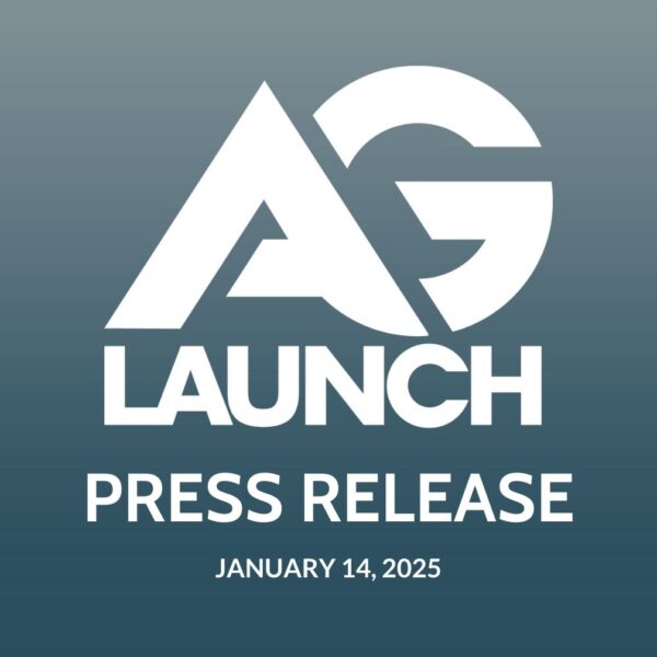 Graphic with AgLaunch Logo that says PRESS RELEASE DATE JANUARY 14, 2025